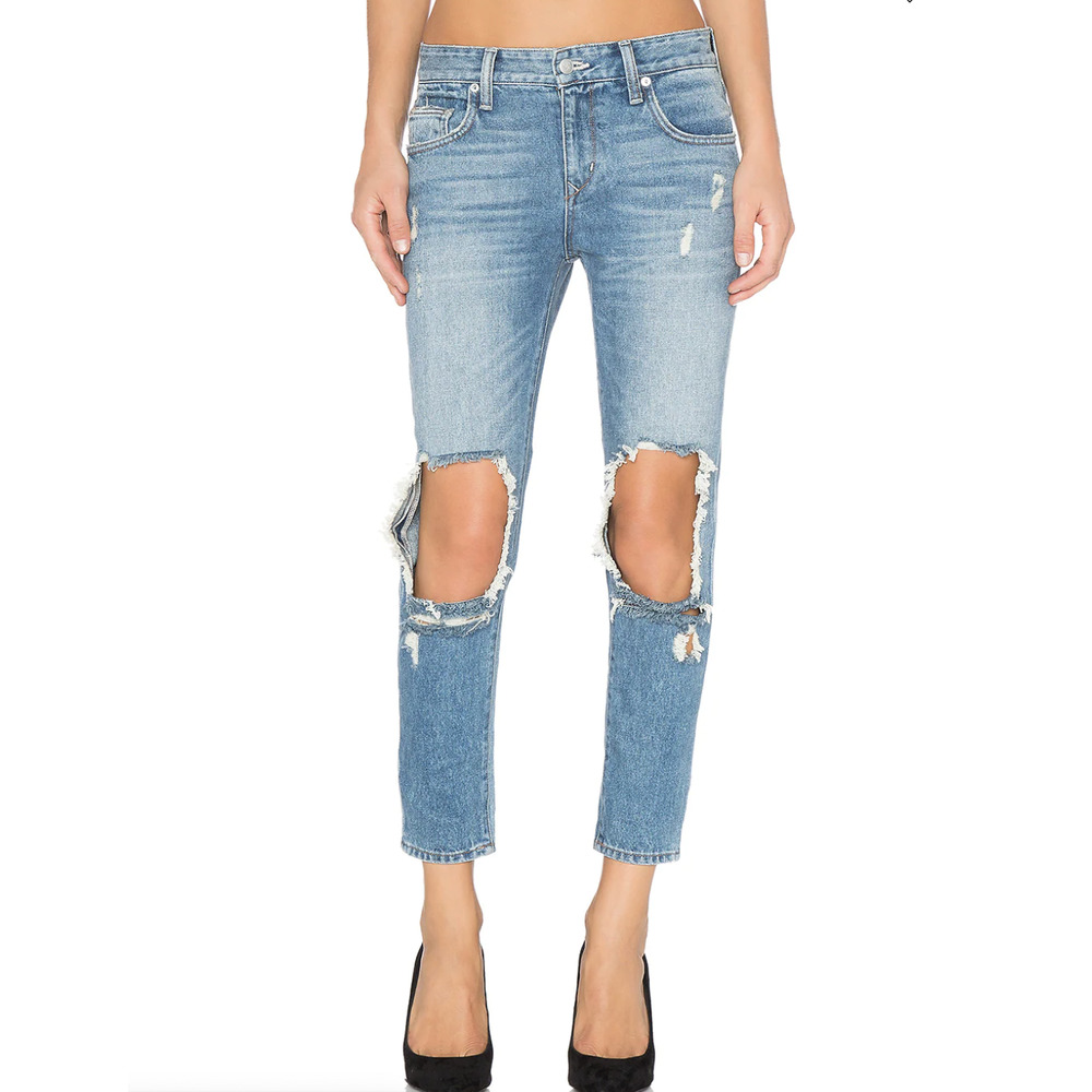 Lovers and Friends Ezra Cropped Slim Boyfriend Jeans Size 28
